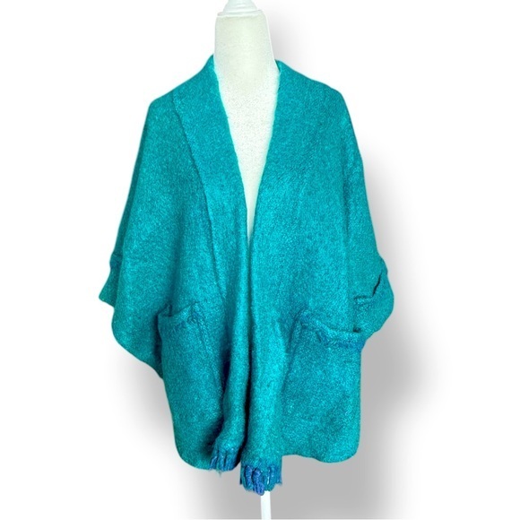 Donegal Design Irish‎ mohair Wool Cape Woven Handcrafted Tweed One Size - Picture 1 of 14